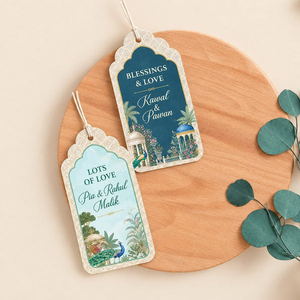 Luxe Personalised Gift Tags - Regal Feathers - Chatterbox Labels-Gift Tags