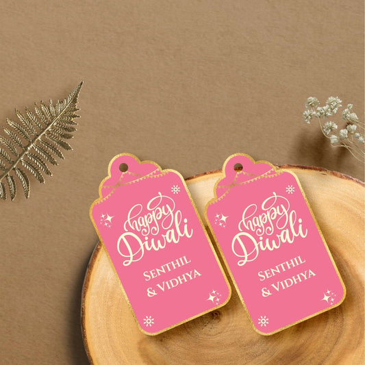 Happy Diwali Gold Foil Gift Tags - Regal Rose - Chatterbox Labels - Gift Tags