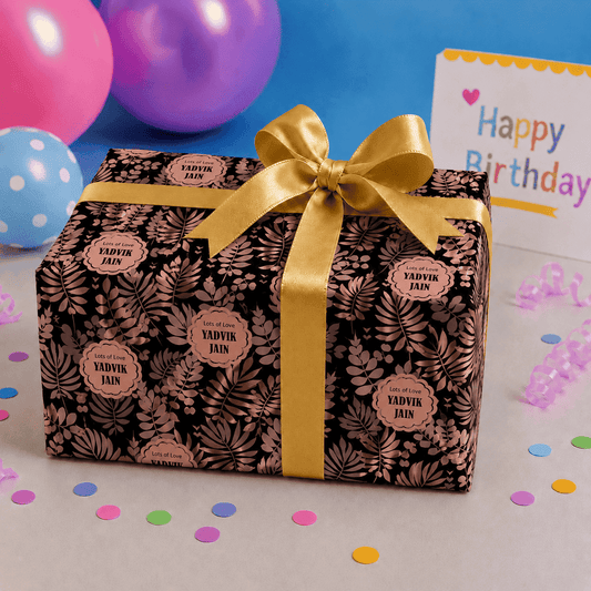 Custom Gift Wrapping Paper - Sapphire Garden Design - Chatterbox Labels - Wrapping Paper