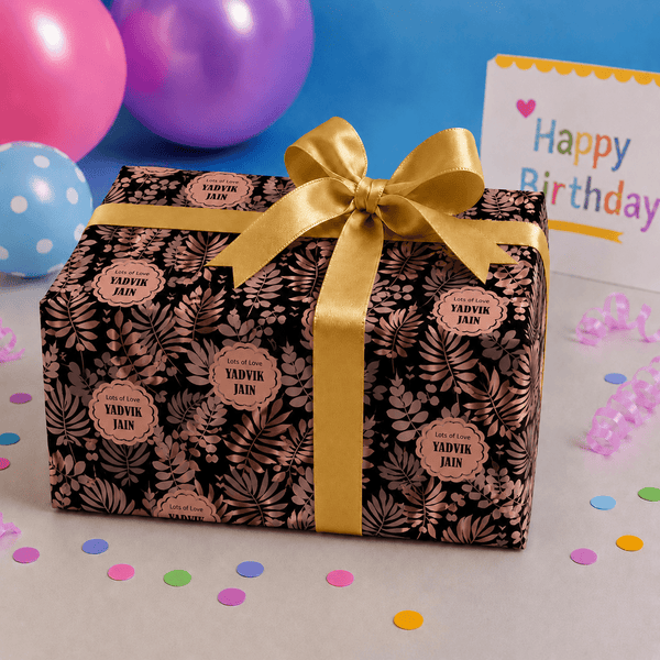 Custom Gift Wrapping Paper - Sapphire Garden Design - Chatterbox Labels - Wrapping Paper