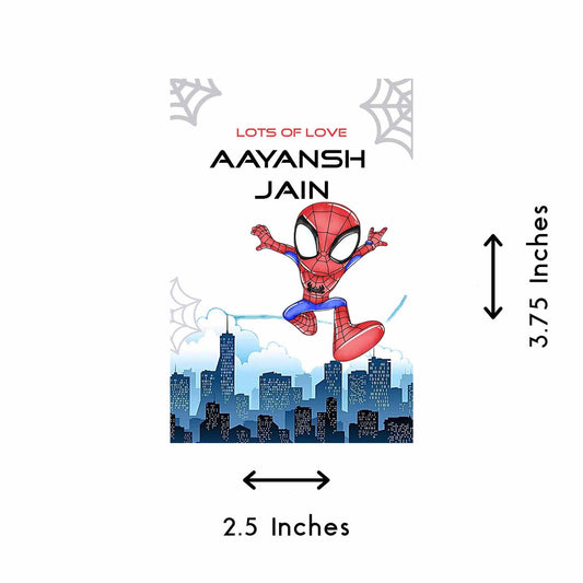 Gift tags / Gift Stickers - Spidey in Flight Design - Chatterbox Labels - Gift Tags