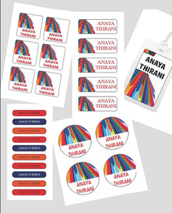 Assorted Waterproof Labels - Colorful Strokes Theme Chatterbox Labels