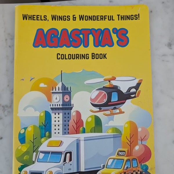 Return Gift - Personalised Colouring Book with Custom Faber - Castell Crayon Box - Chatterbox Labels - Colouring Book