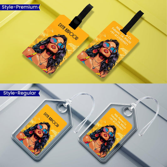 Personalized Luggage Tags - Sunkissed Design - Chatterbox Labels - Luggage Tags