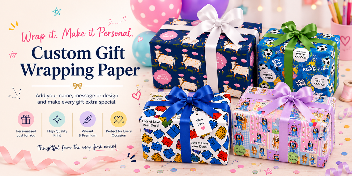 Custom Gift Wrapping Paper for Kids - Dino Land