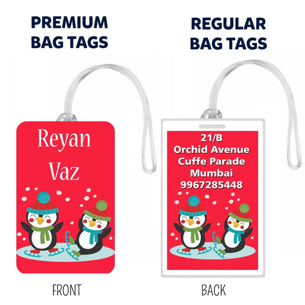 Bag Tags Penguin Design - Set of 5 Chatterbox Labels
