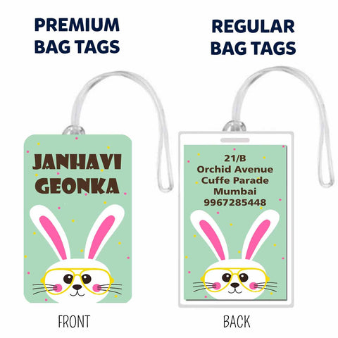 Bag Tags Bunny Design - Set of 5 Chatterbox Labels