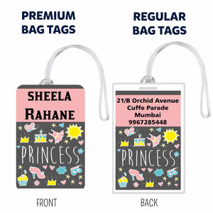 Bag Tags Princess Design - Set of 5 Chatterbox Labels