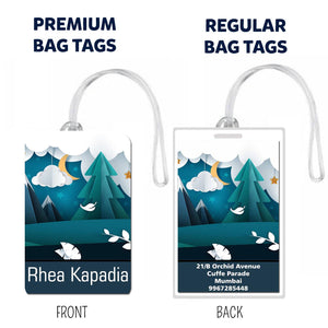 Bag Tags Ice Mountains Design - Set of 5 Chatterbox Labels