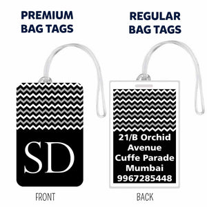 Luggage Tags Chevron Design - Set of 5 Chatterbox Labels