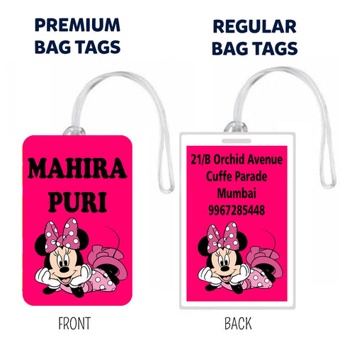 Bag Tags Minnie Design - Set of 5 Chatterbox Labels