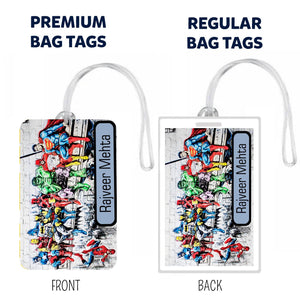 Bag Tags Super Hero Design - Set of 5 Chatterbox Labels
