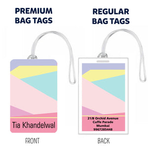 Bag Tags - Geometric Design- Set of 5 Chatterbox Labels