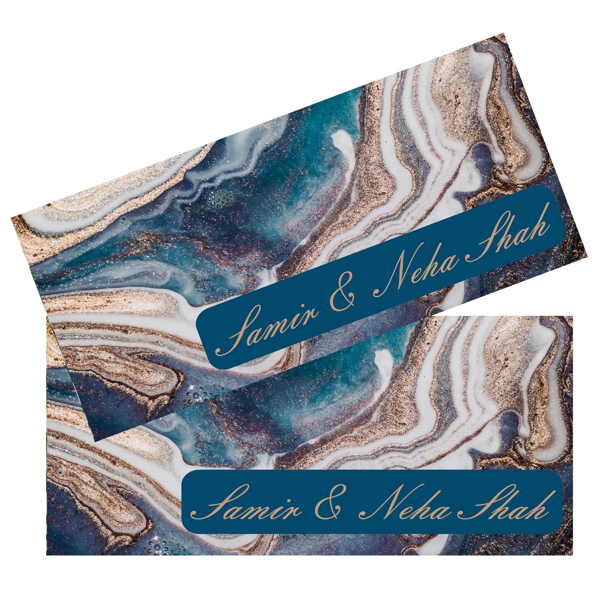 Personalised Money Envelopes - Blue Marble Theme - Set of 20 Chatterbox Labels