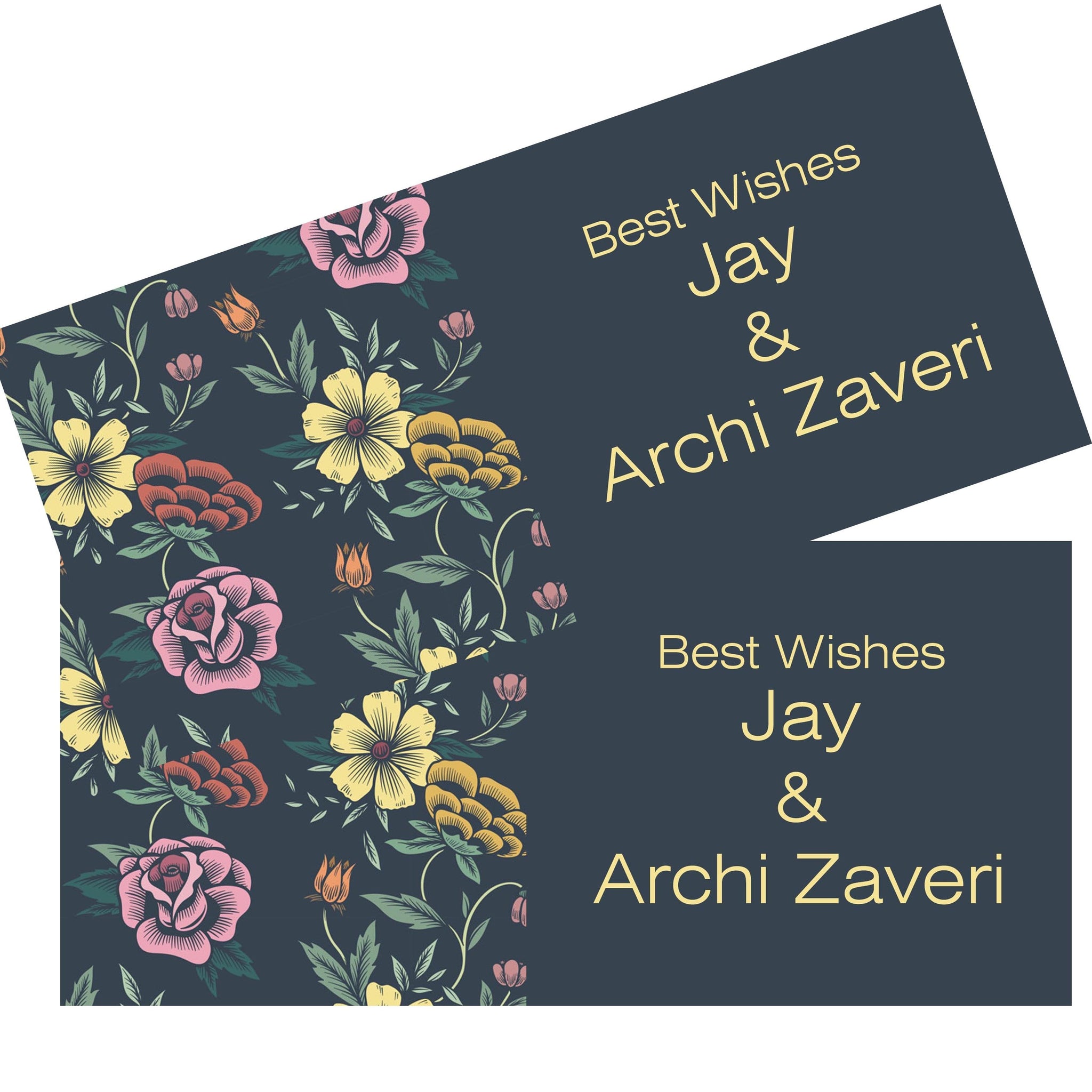 Personalised Money Envelopes - Dark Floral Theme - Set of 20 Chatterbox Labels