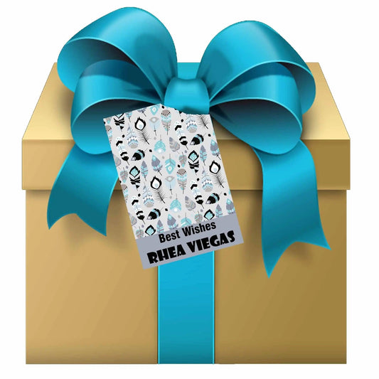 Gift tags / Gift Stickers - Feather Motif - Chatterbox Labels - Gift Tags