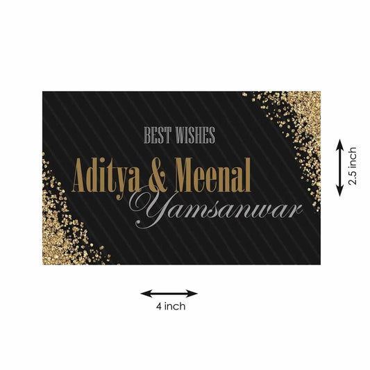 Gift tags / Gift Stickers - Black & Gold - Chatterbox Labels - Gift Tags