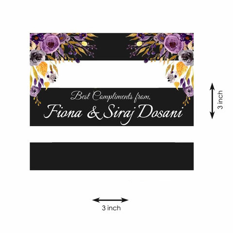 Gift tags / Gift Stickers - Black & White Floral - Chatterbox Labels - Gift Tags