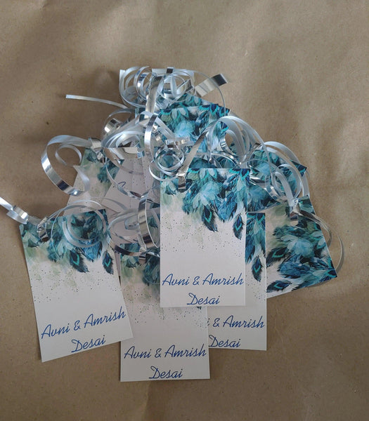 Gift tags Peacock Feathers - Set of 10 Chatterbox Labels