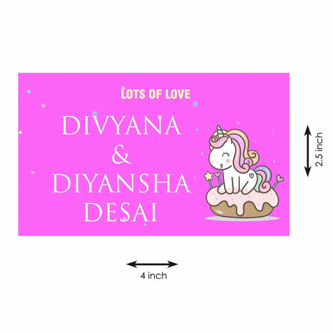 Gift tags / Gift Stickers - Pink Unicorn - Chatterbox Labels - Gift Tags