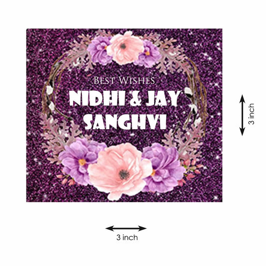 Gift tags / Gift Stickers - Purple Glitter - Chatterbox Labels - Gift Tags