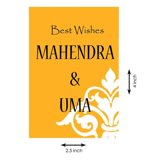 Gift tags / Gift Stickers - Yellow Filigree - Chatterbox Labels - Gift Tags