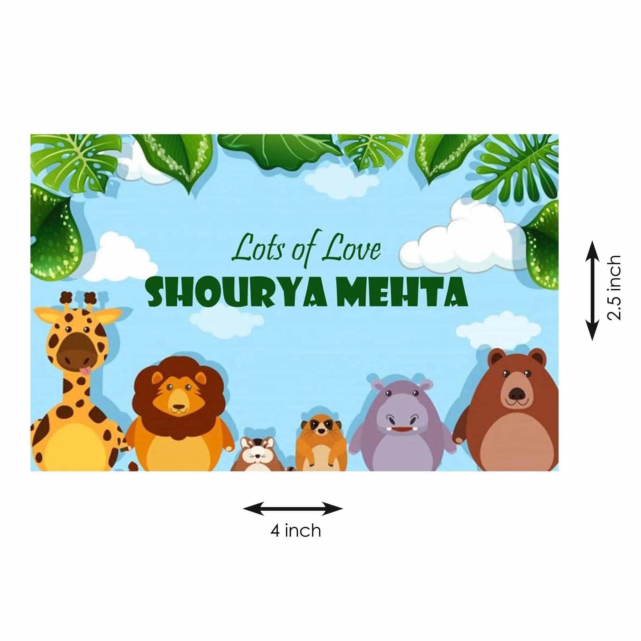 Gift tags / Gift Stickers - Jungle Theme