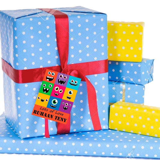 Personalised Gift tags Monsters Inc - Set of 10 - Chatterbox Labels - Gift Tags