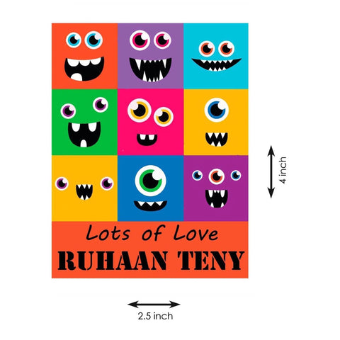 Personalised Gift tags Monsters Inc - Set of 10 - Chatterbox Labels - Gift Tags