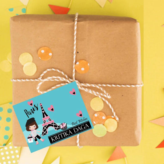 Gift tags / Gift Stickers - Paris Theme - Chatterbox Labels - Gift Tags
