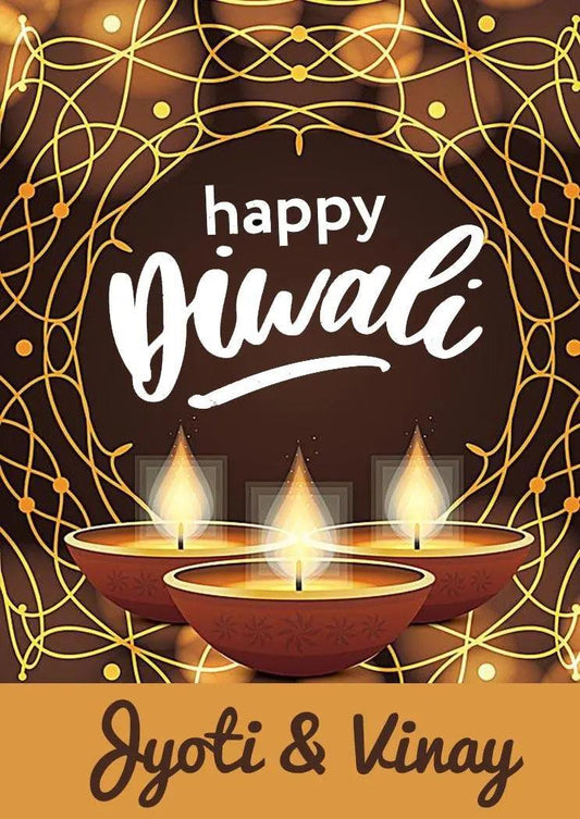 Happy Diwali Gift Tags/ Gift Stickers - Golden Rangoli - Chatterbox Labels - Gift Tags