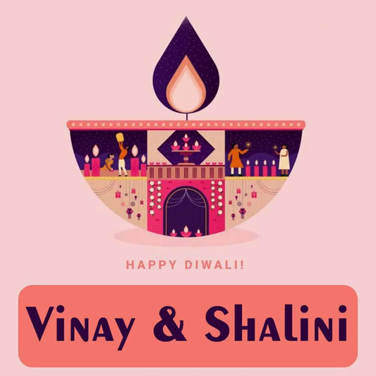 Happy Diwali Gift Tags/Gift Stickers - Pink Flames design - Chatterbox Labels - Gift Tags