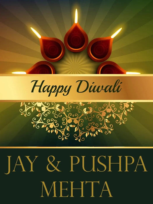 Happy Diwali Gift Tags/Gift Stickers - Pretty Green - Chatterbox Labels - Gift Tags