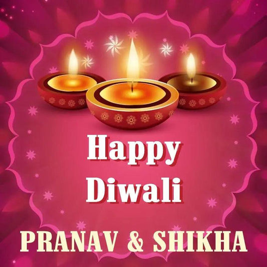 Happy Diwali Gift Tags/Gift Stickers - Triple Diya design - Chatterbox Labels - Gift Tags