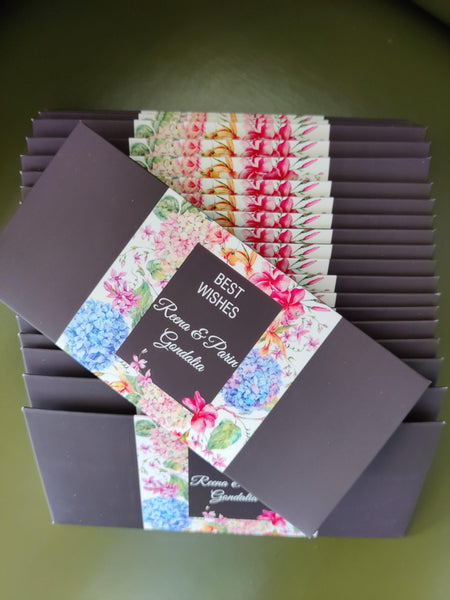 Personalised Money Envelopes - Floral Theme - Set of 20 Chatterbox Labels