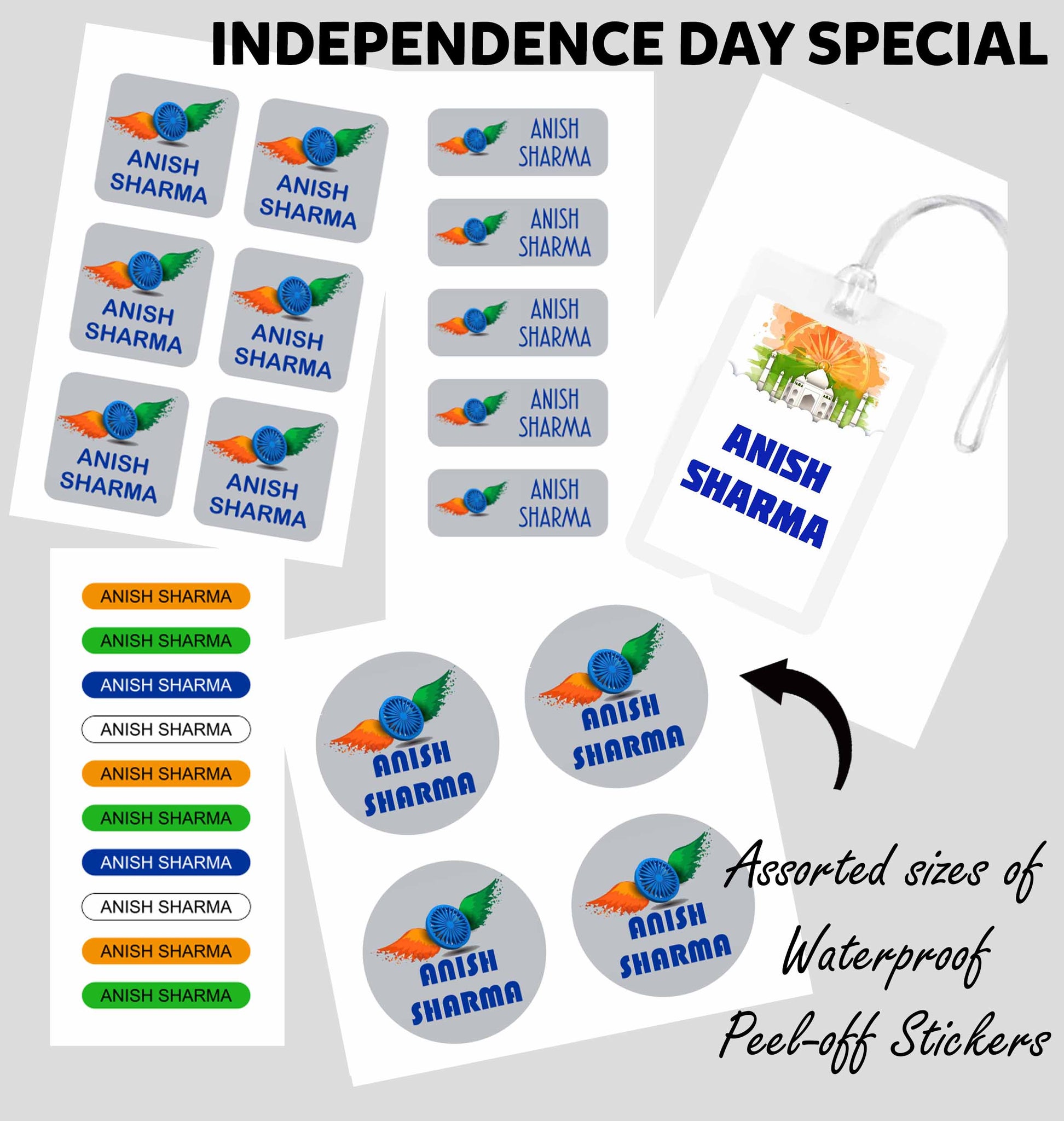 Assorted Waterproof Labels - Independence Day Theme Chatterbox Labels