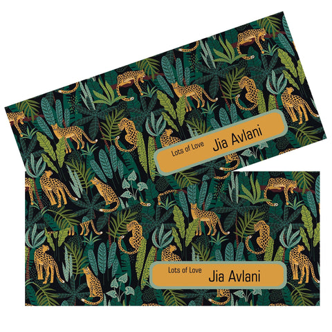 Personalised Money Envelopes - Leopard Theme - Set of 20 Chatterbox Labels