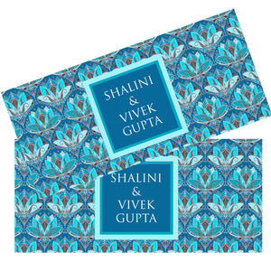 Personalised Money Envelopes - Blue Lotus Theme - Set of 20 Chatterbox Labels