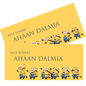 Personalised Money Envelopes - Minions Theme - Set of 20 Chatterbox Labels