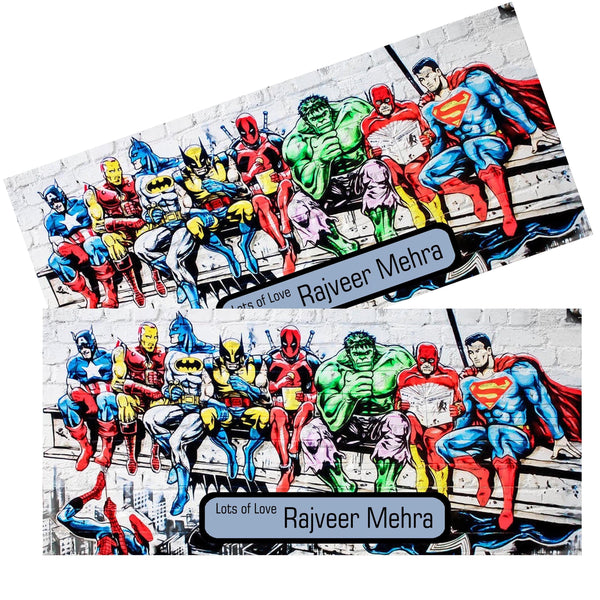 Personalised Money Envelopes - Superhero Wall Theme - Set of 20 Chatterbox Labels