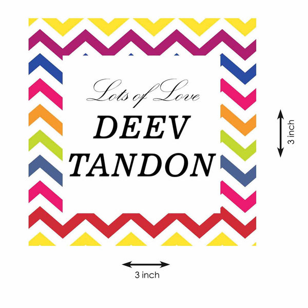 Gift tags Multi color Chevron Design - Set of 10 Chatterbox Labels